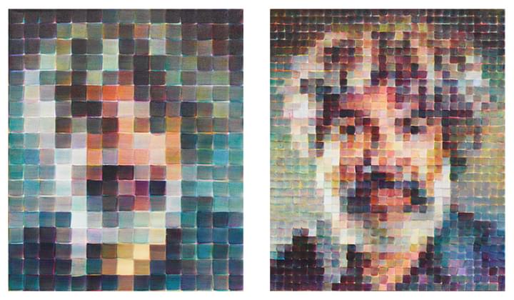 Chuck Close - Fred/Diptych - 1