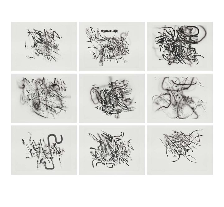 Julie Mehretu — Codex Monotypes (#8, #16, #38, #39, #55, #68, #69, #71, #86)