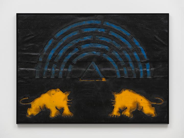 Theaster Gates - Two Panthers, A Rainbow and a Triangle - 1